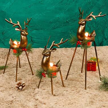 Reindeer Tea Light Holder Christmas Table Candles ELK Holder Tealight Holders 