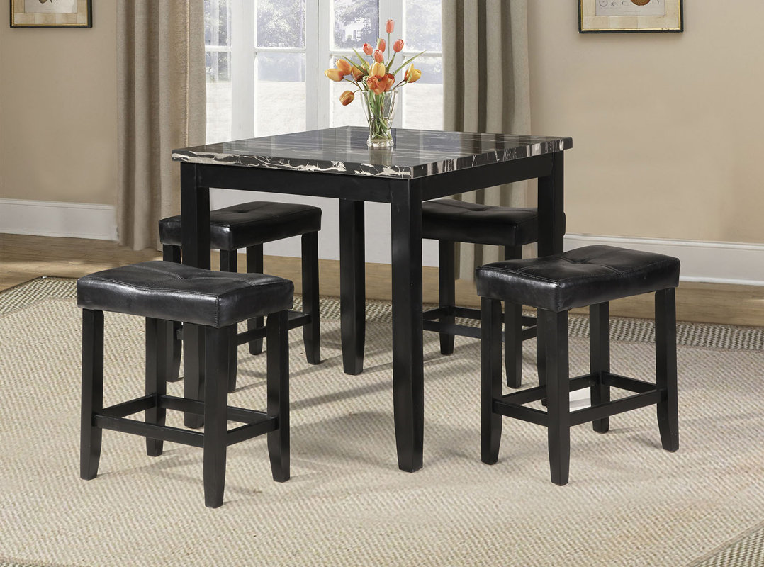 ACME Furniture Blythe 5 Piece Counter Height Dining Set & Reviews ... ACME Furniture Blythe 5 Piece Counter Height Dining Set & Reviews ...