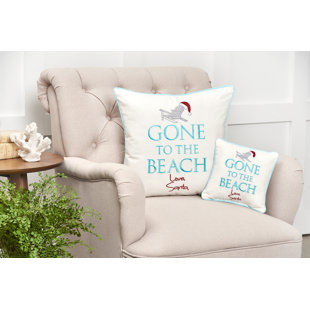 Throw Pillows Decorative You Ll Love Stahr Embroidered Gone To The Beach Throw Pillow