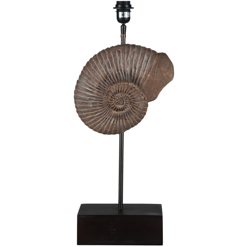 Beachcrest Home Mulat Handcrafted Wooden Shell 67cm Table Lamp Base Wayfair Co Uk