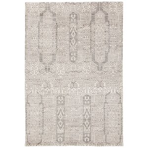 Denwood Hand-Knotted Gray/Cream Area Rug