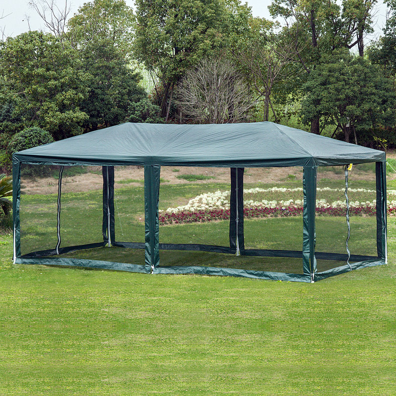 Outsunny 10 Ft W X 20 Ft D Metal Party Tent Reviews Wayfair