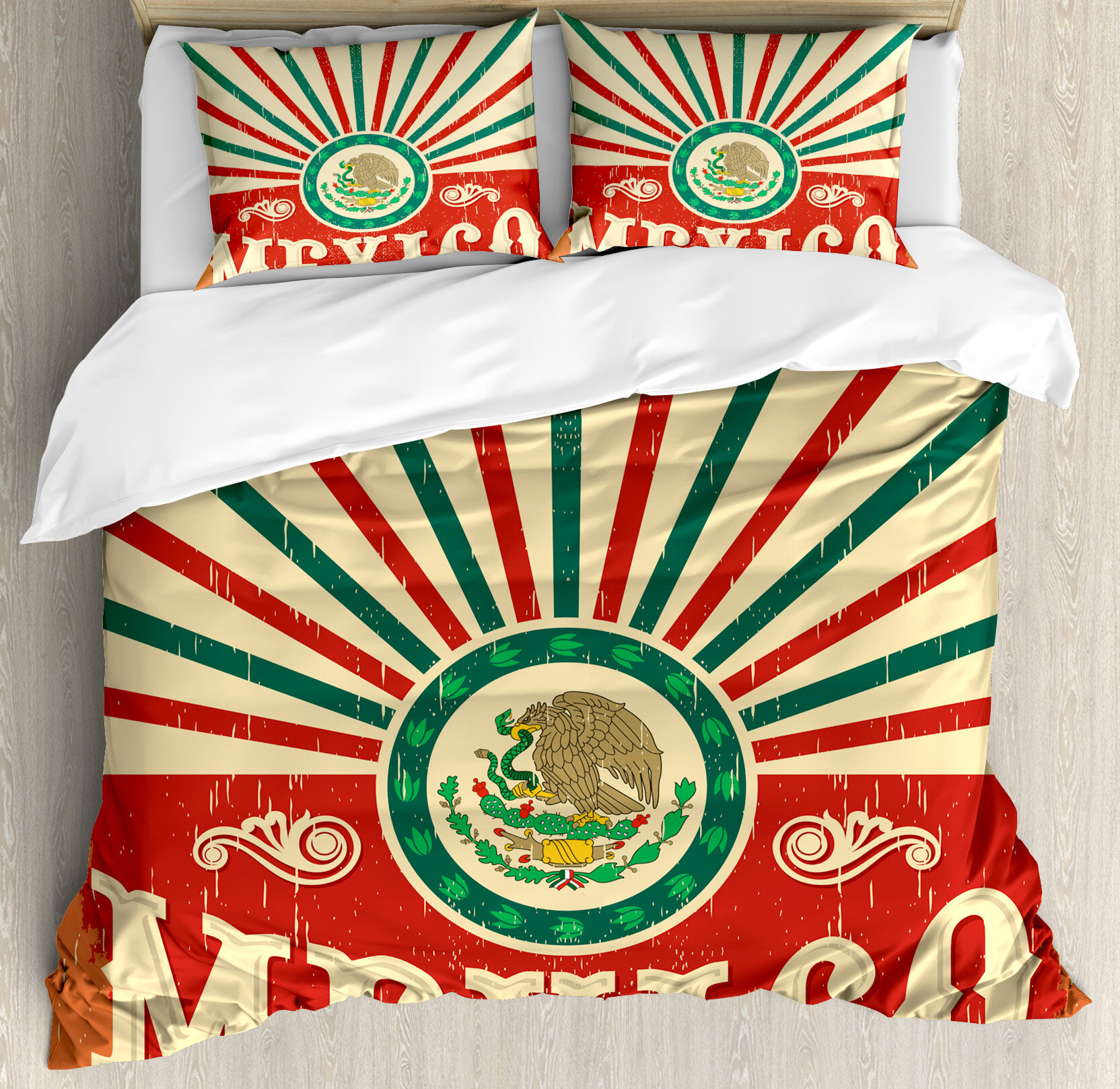Ambesonne Mexican Decorations Pop Art Style Mexico Calligraphy