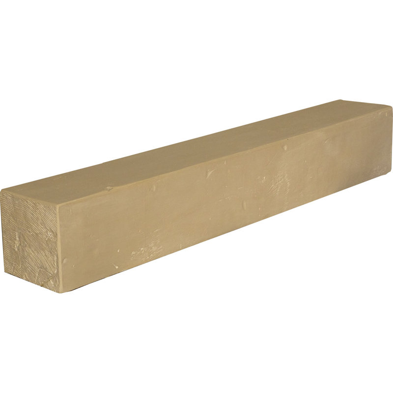 Ekena Millwork Knotty Pine Faux Wood Texture Fireplace Shelf