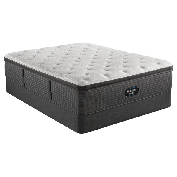 Beautyrest Silver 16" Plush Pillow Top Hybrid Mattress and ...