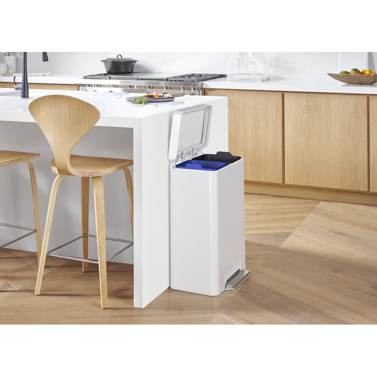 Kohler Dual Compartment 13 Gallon Step On Trash Can & Reviews ...
