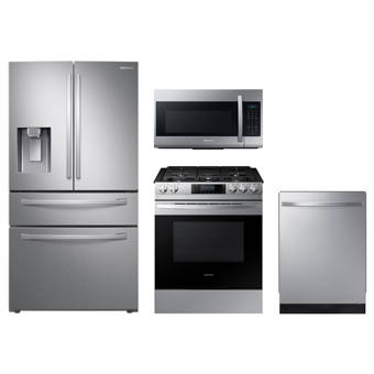 Samsung 4 Piece Kitchen Package With French Door Refrigerator 30