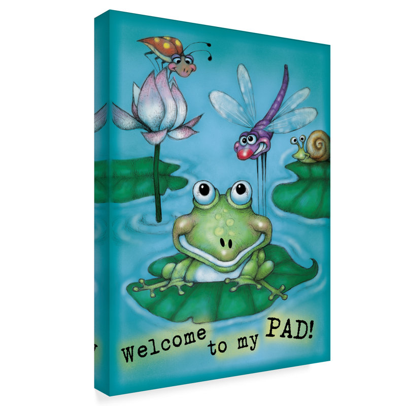 The Holiday Aisle Frog And Friends Acrylic Painting Print On Wrapped Canvas Wayfair