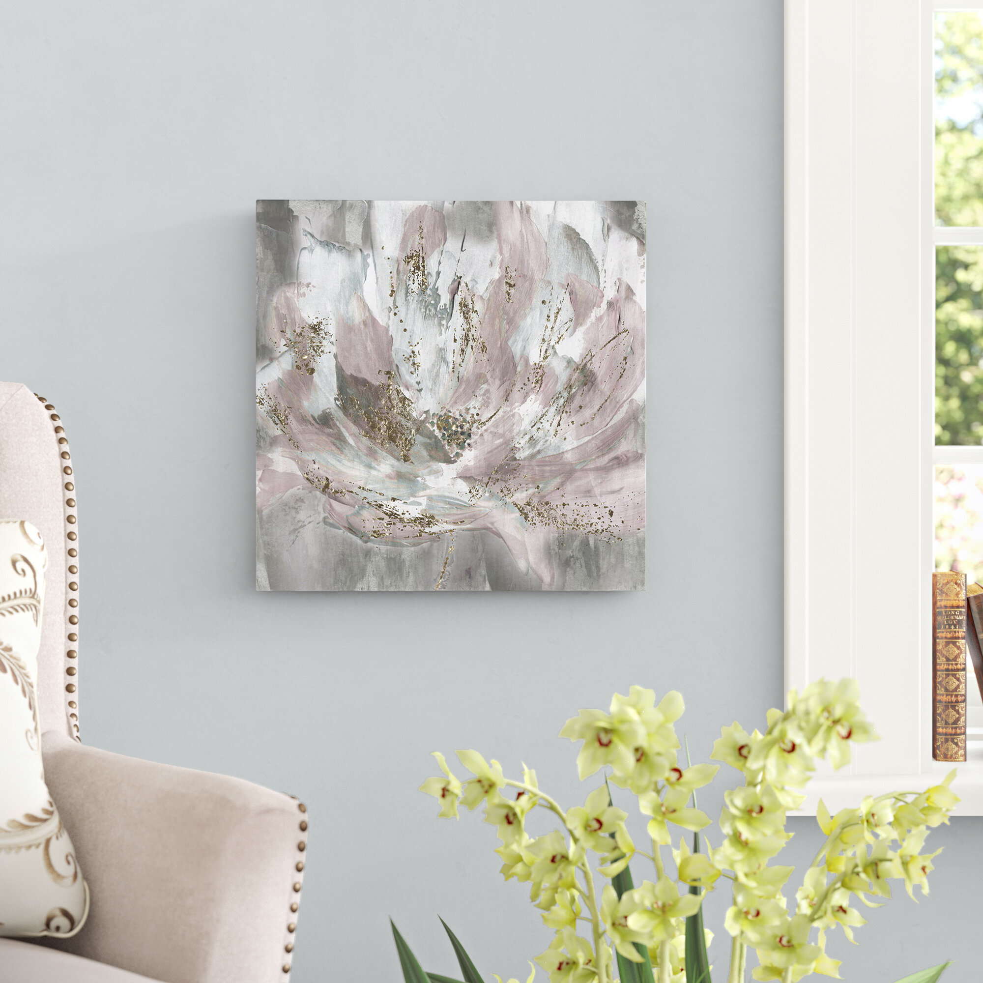 House of Hampton® Blush Flower Power - Painting & Reviews | Wayfair