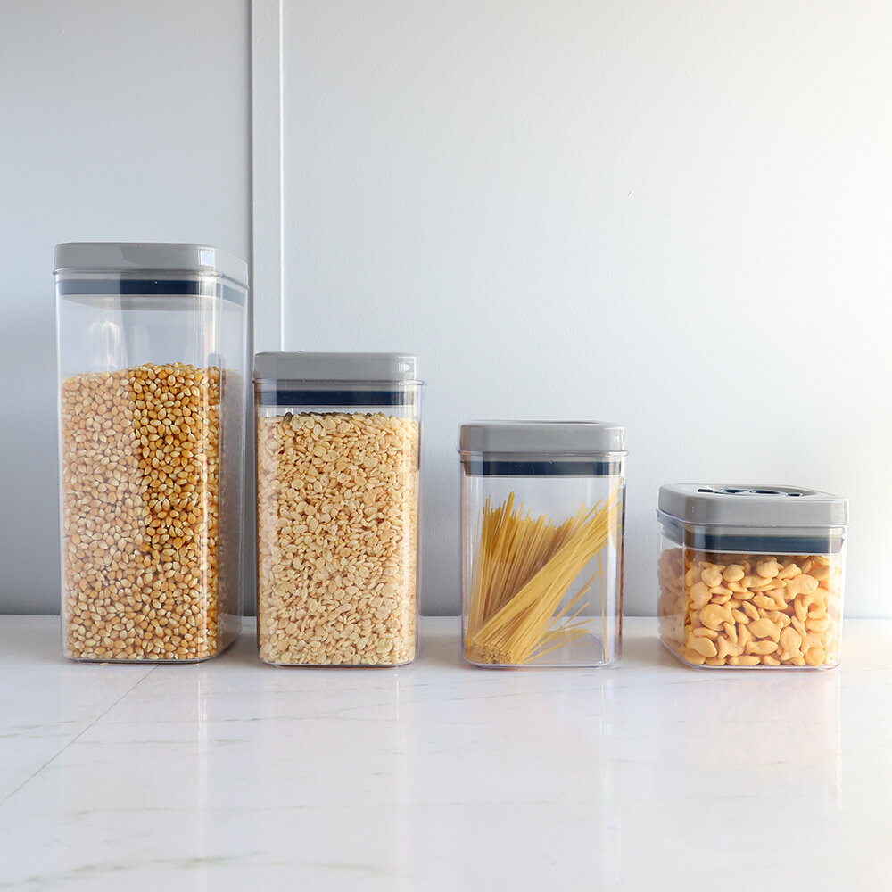 3.1 Liters Clear Home Basics Twist N’ Lock Square Food Storage Canister