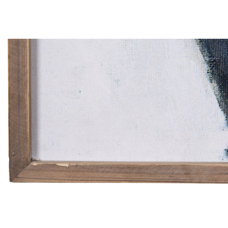 Union Rustic Bull With Birds On Canvas In Wood Frame Wall Decor