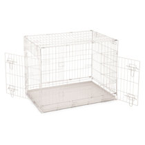grey dog cage