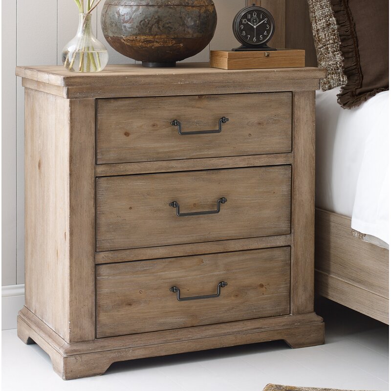 Rachael Ray Home Monteverdi 3 Drawer Nightstand & Reviews | Wayfair