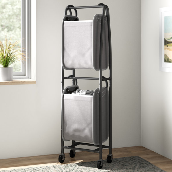 Dotted Line 2 Tier Rolling Vertical Laundry Sorter Reviews Wayfair