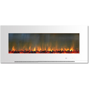 Abou Modern Wall Mount Electric Fireplace by Orren Ellis