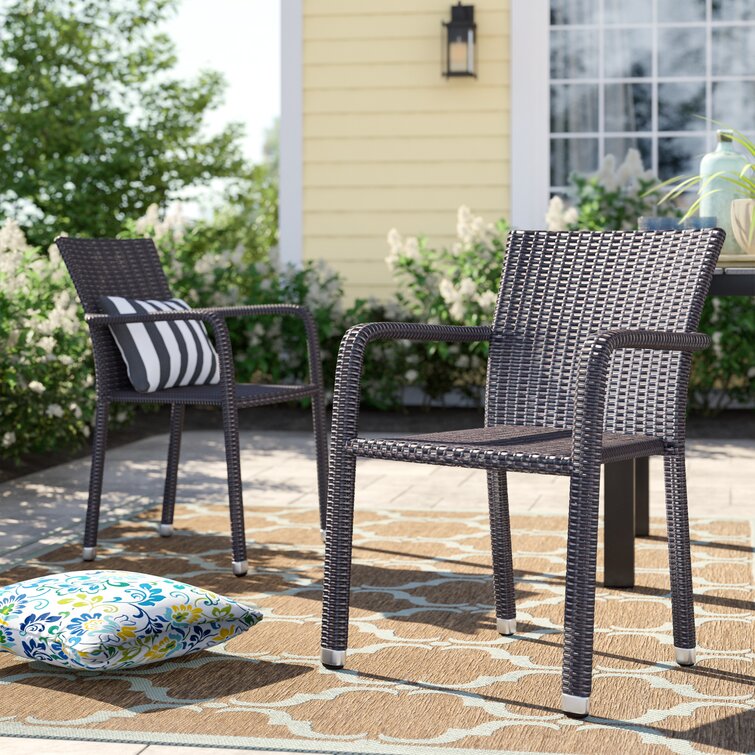 kurz stacking patio dining chair