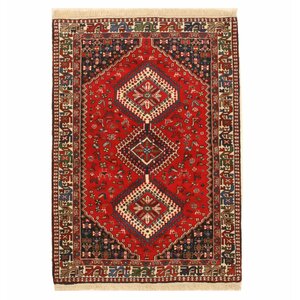 Middleton Traditional Hand-Knotted Wool Orange Area Rug