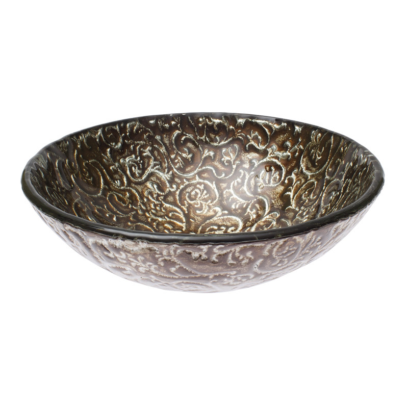 BW-0700 Tapestry Glass Vessel Bathroom Sink