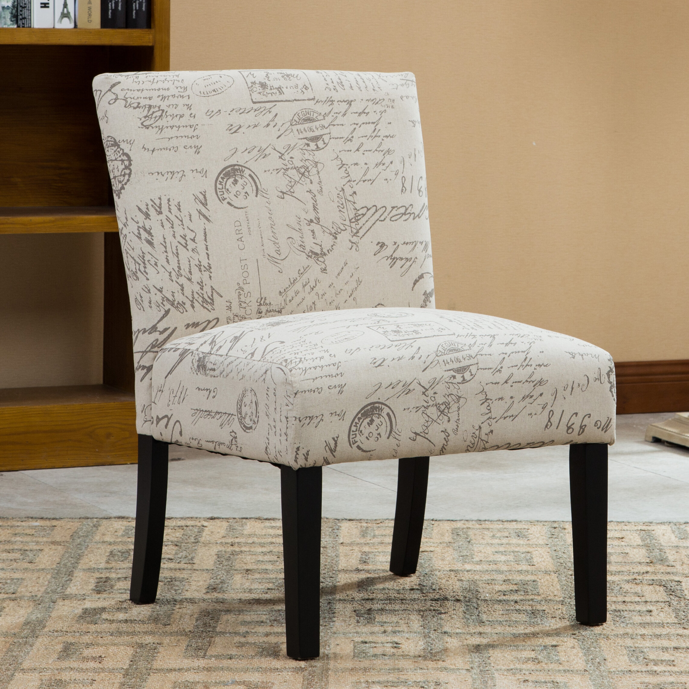 taupe slipper chair