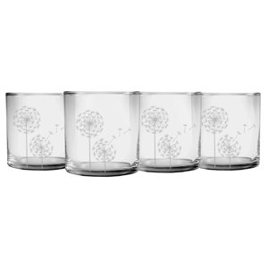 Dandelions 11.5 Oz. Old Fashioned Glass (Set of 4)