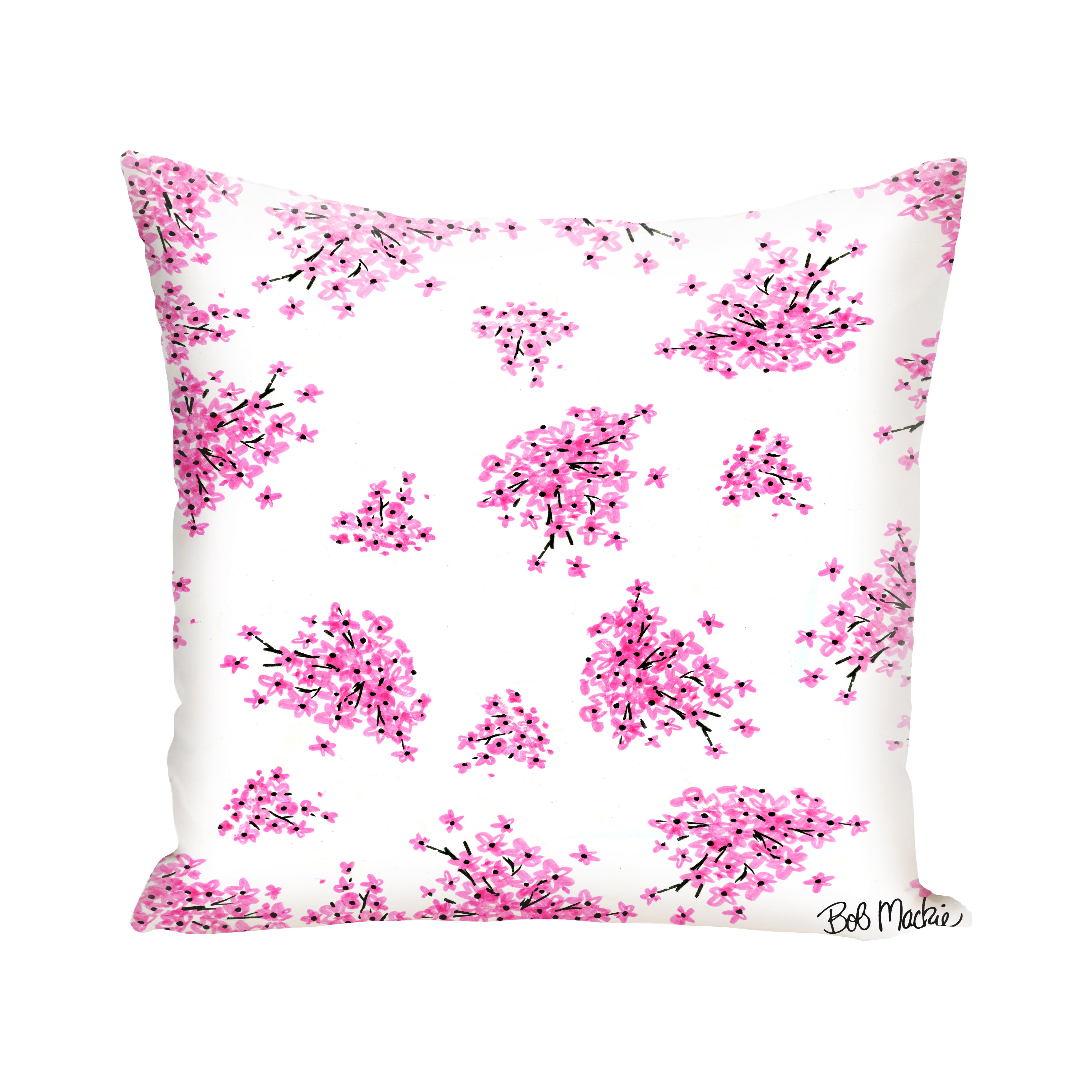 pink floral pillow