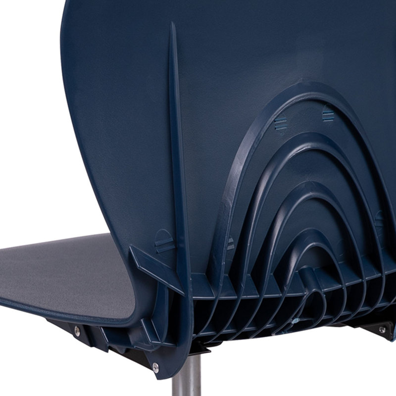 Offex Mid Back Lightweight Plastic 19 Five Leg Classroom Chair With Casters Wayfair