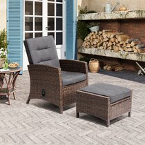 patio chairs with hideaway ottoman