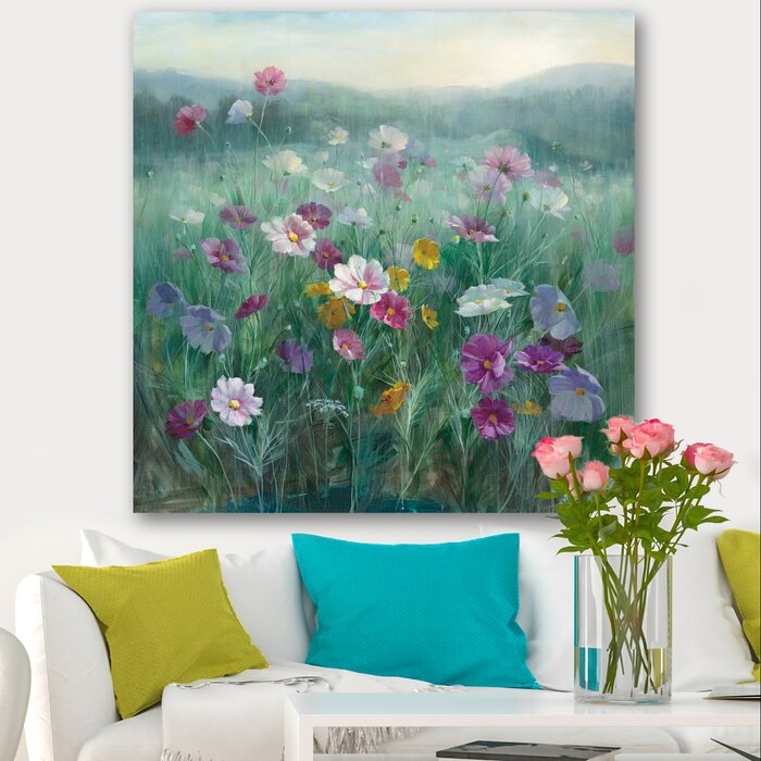 Bless international Flower Field - Wrapped Canvas Painting & Reviews ...