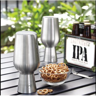 Paget Double Wall Ipa 18 Oz Stainless Steel Pilsner Glass Set of review