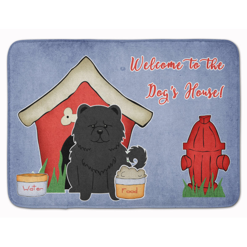 East Urban Home Dog House Chow Chow Rectangle Microfiber Non Slip Bath Rug Wayfair
