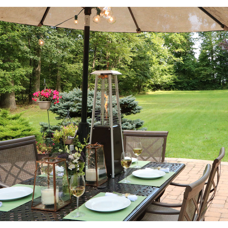 Hanover Mini Pyramid 9 500 Btu Propane Tabletop Patio Heater Wayfair