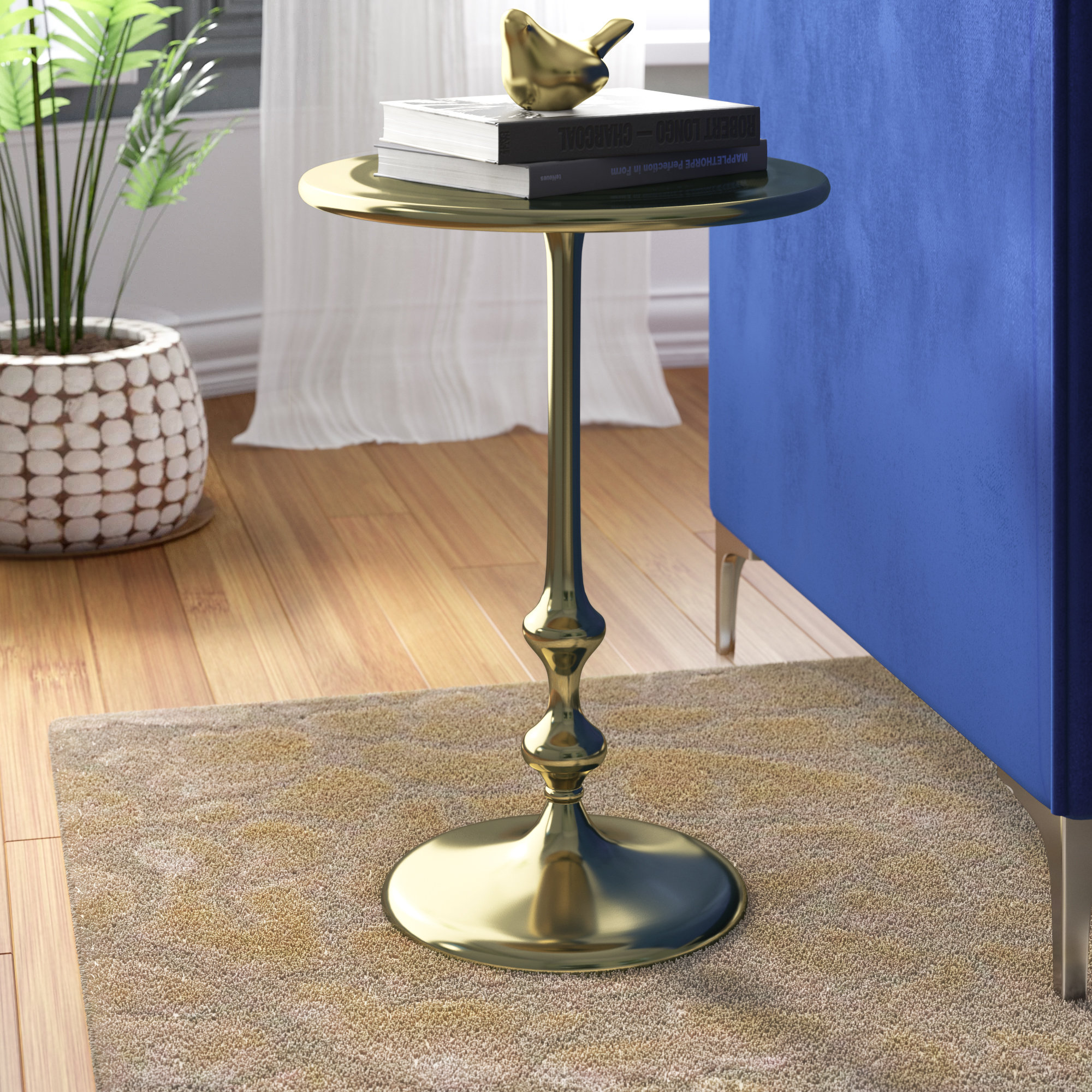 House of Hampton® 21.5'' Tall Pedestal End Table Wayfair