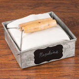 Flat Napkin Holder Wood Paper Towel Napkin Holders You Ll Love In 2021 Wayfair
