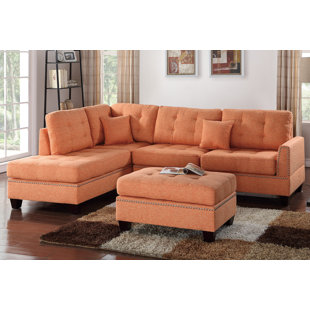Chaise Sectional With Ottoman Wayfair Quickview