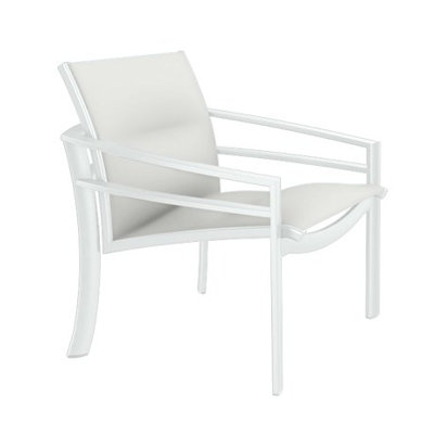 Kor Padded Sling Patio Chair Tropitone Fabric Bogota Color Snow