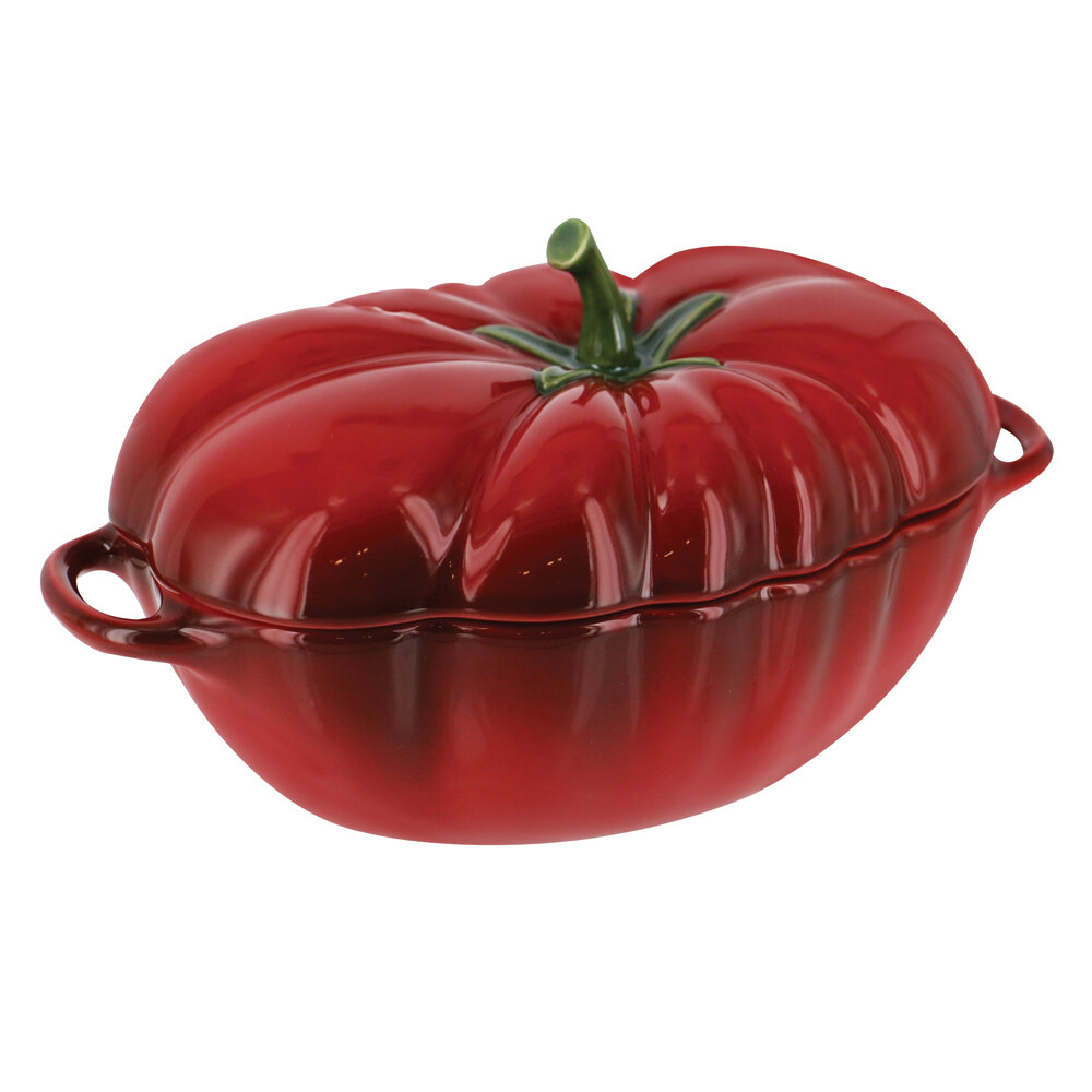 Red Staub ceramic petite pepper cocotte