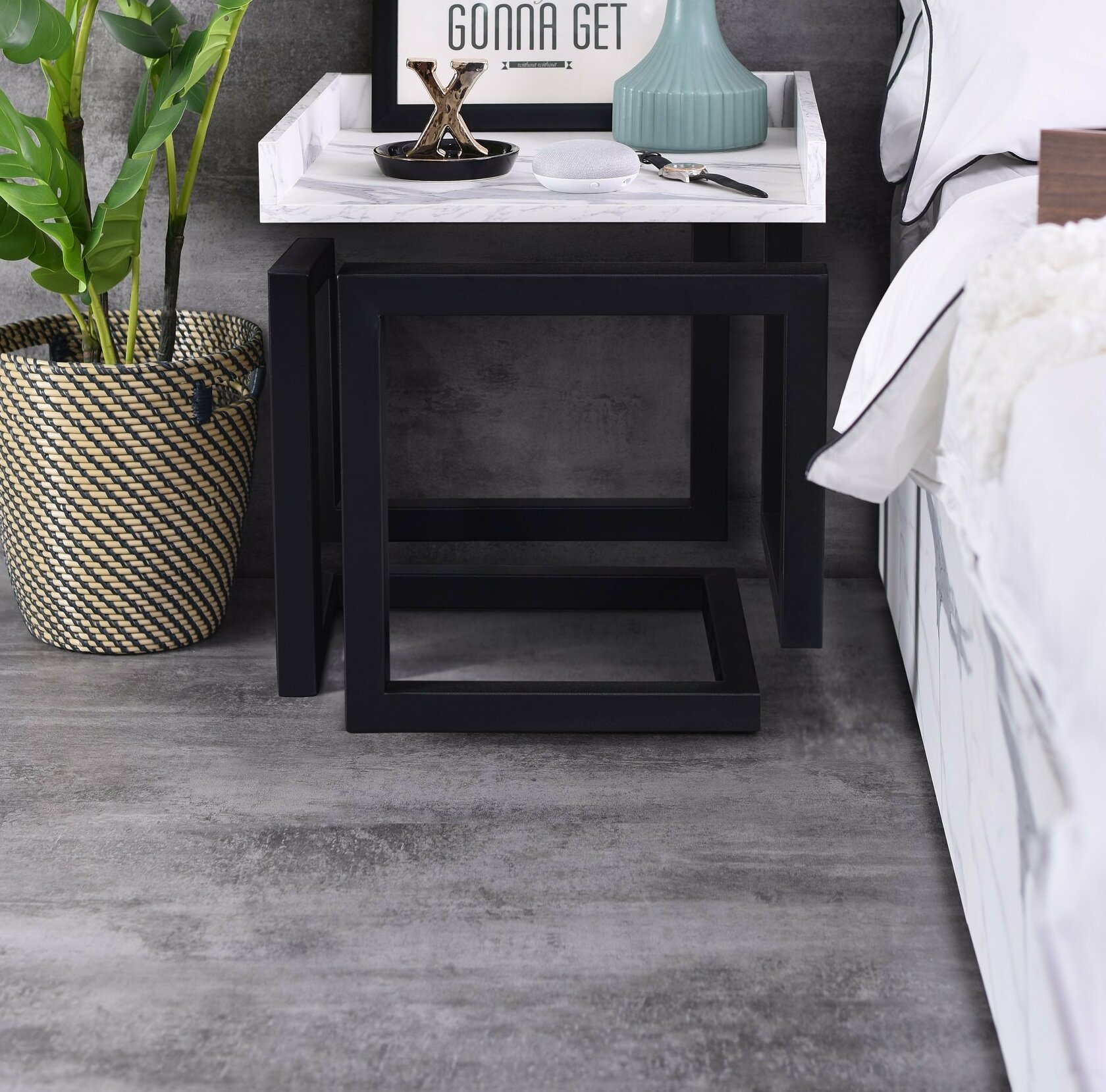 Emma S Design Metal Nightstand In Black Wayfair