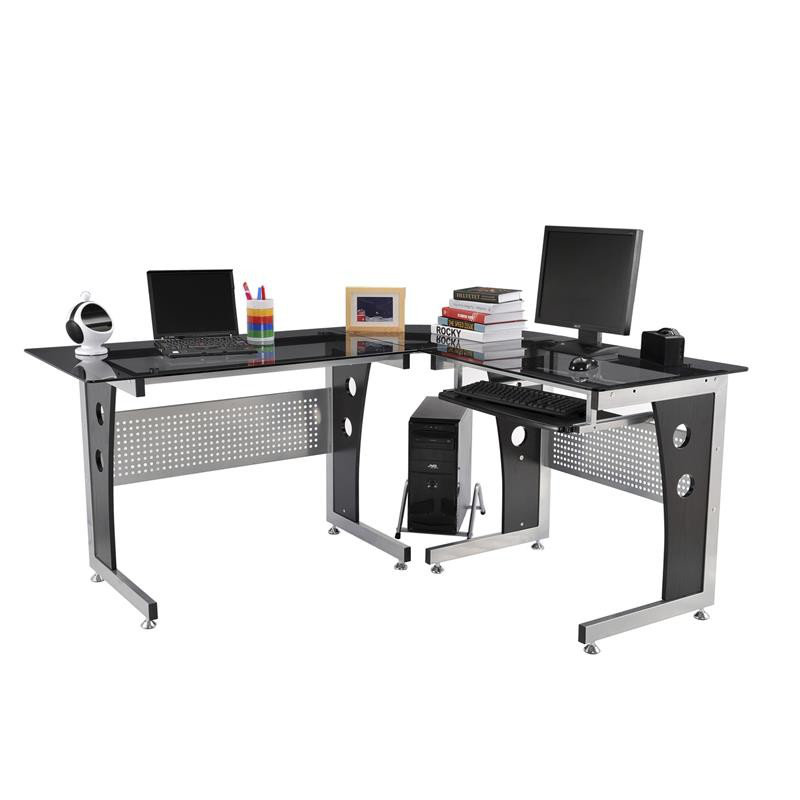 Homcom Modern L Shaped Computer Desk Reviews Wayfair Modern L Shaped Computer Desk