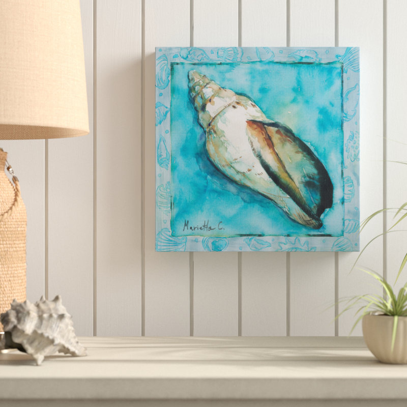 Highland Dunes Shell Scallop 2 Acrylic Painting Print On Wrapped Canvas Wayfair