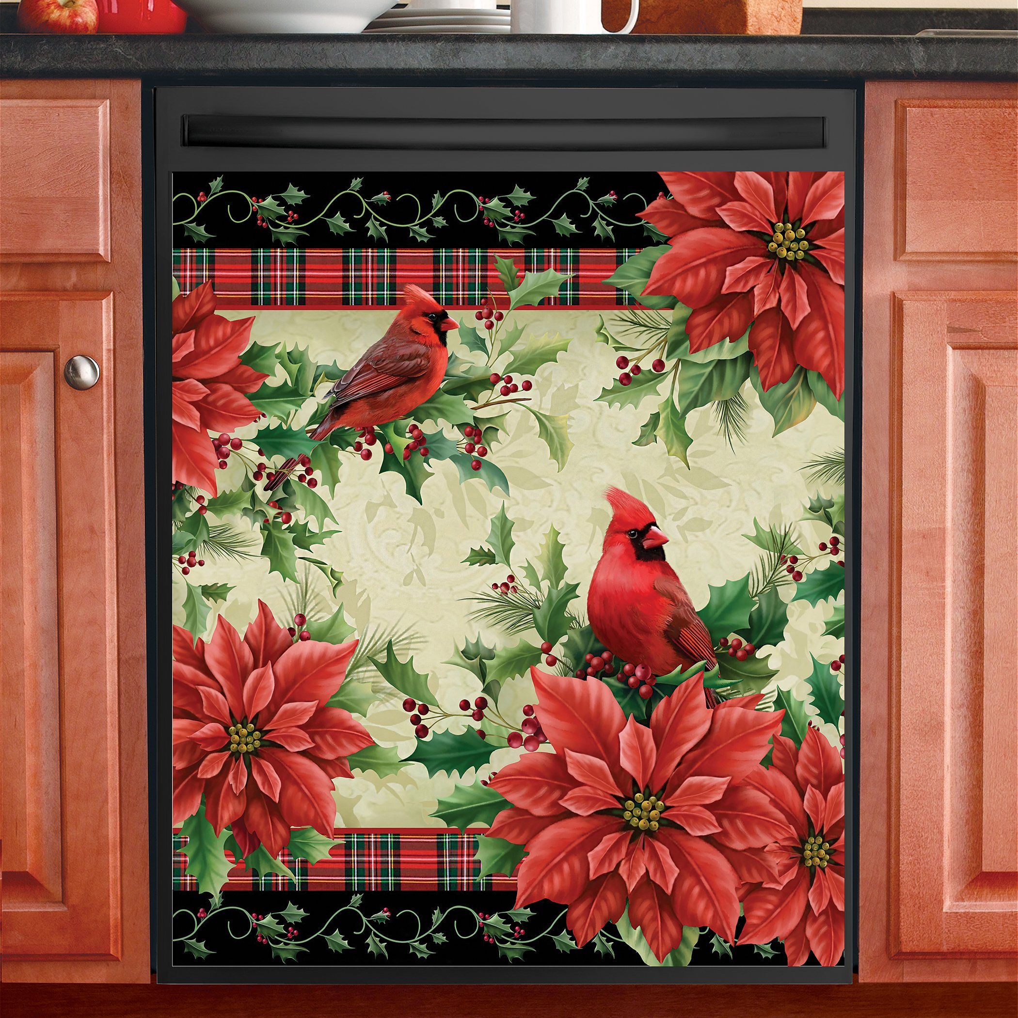 Winston Brands Cardinal Holly Poinsettia Dishwasher Magnet Wayfair