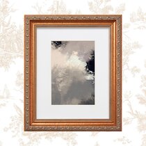 Details about   24 X 36 STANDARD PICTURE FRAME 2 3/8" WIDE GOLD LEAF SCOOP w/ GLAZING BACKING 