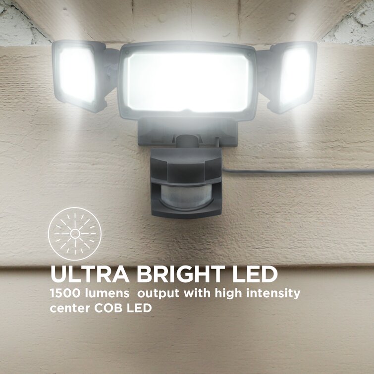 3-Heads Solar Security Light Dusk to Dawn Super Bright LED Flood Light Outdoor