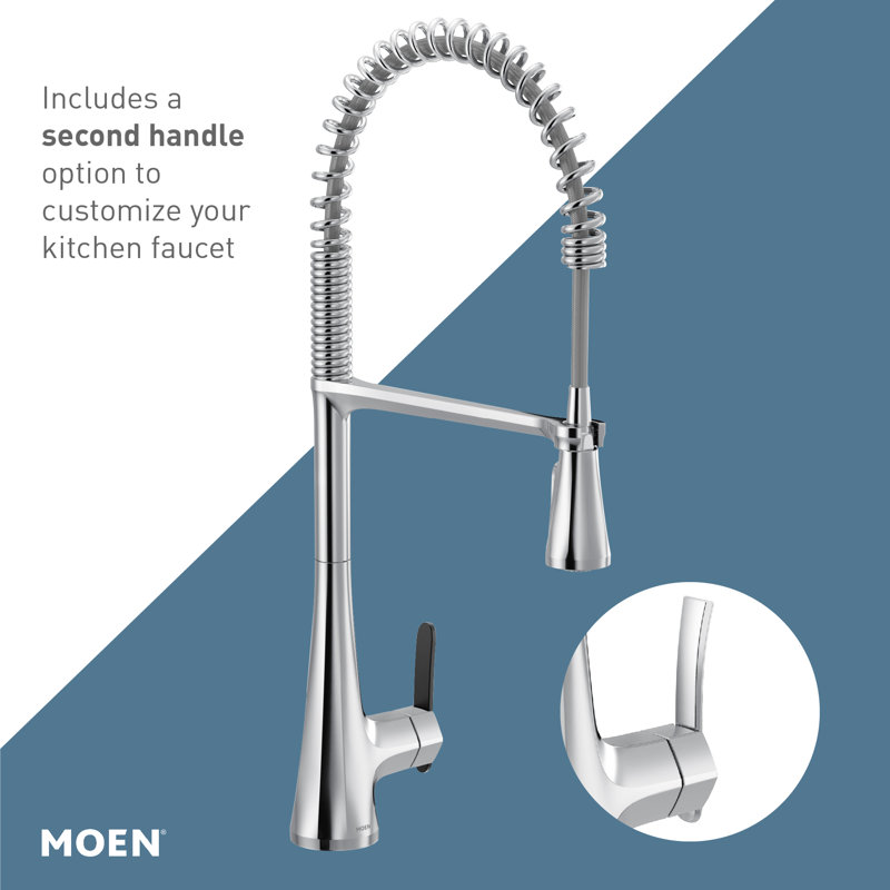 Moen Sinema Pre Rinse High Arc Spring Pull Down Single Handle