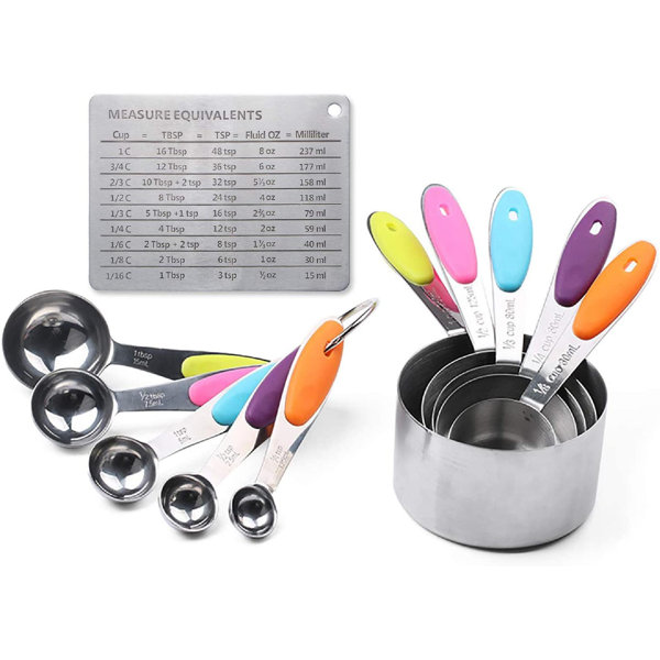 Qizhongtrade Measuring Cups And Spoons Set 18 8 Stainless Steel Nesting Metal Measuring Cups For Dry Or Liquid Stackable Kitchen Measuring Tools For Cooking Or Baking Wayfair Qizhongtrade Measuring Cups And Spoons Set 18 8 Stainless Steel Nesting Metal Measuring Cups For Dry Or Liquid Stackable Kitchen Measuring Tools For Cooking Or Baking Wayfair
