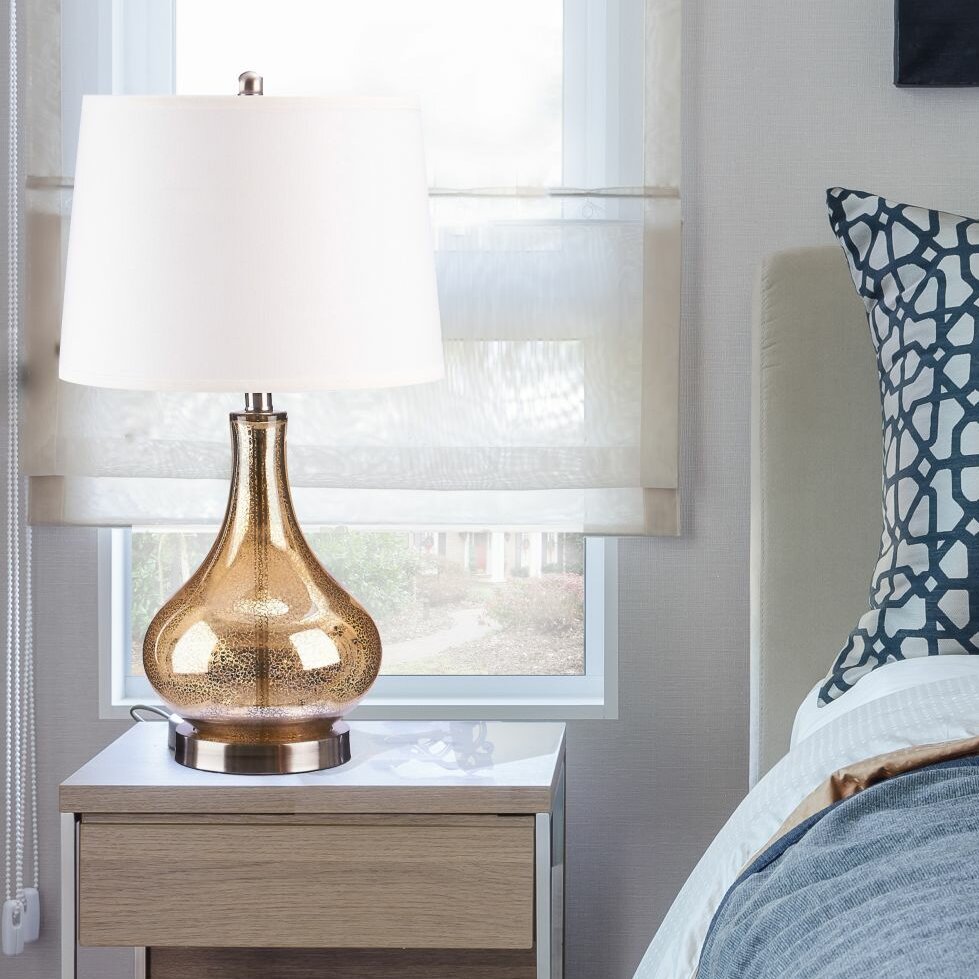 gold nightstand lamp