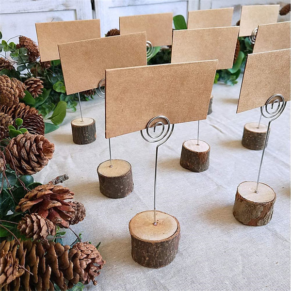Small Spiral Escort Card Stand Seating Chart Set of 50 Wire Place Card Holders Tablescape