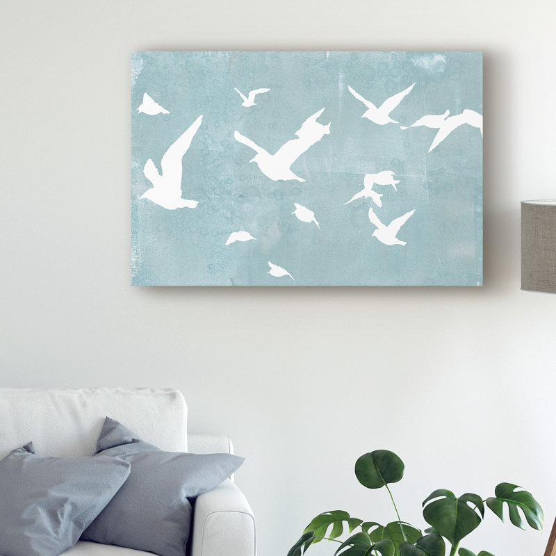 East Urban Home Silhouettes In Flight I Acrylic Painting Print