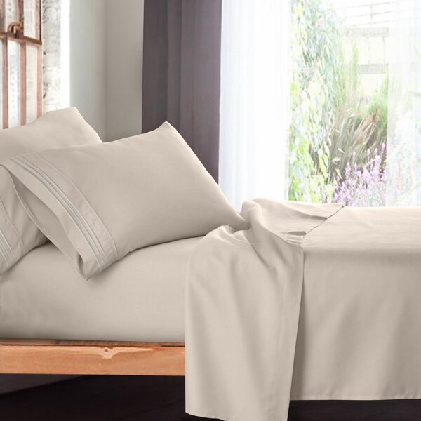 WALDORF CREAM HOTEL  SATIN STRIPE   DUVET SET IN A CHOICE OF DOUBLE OR KING SIZE 
