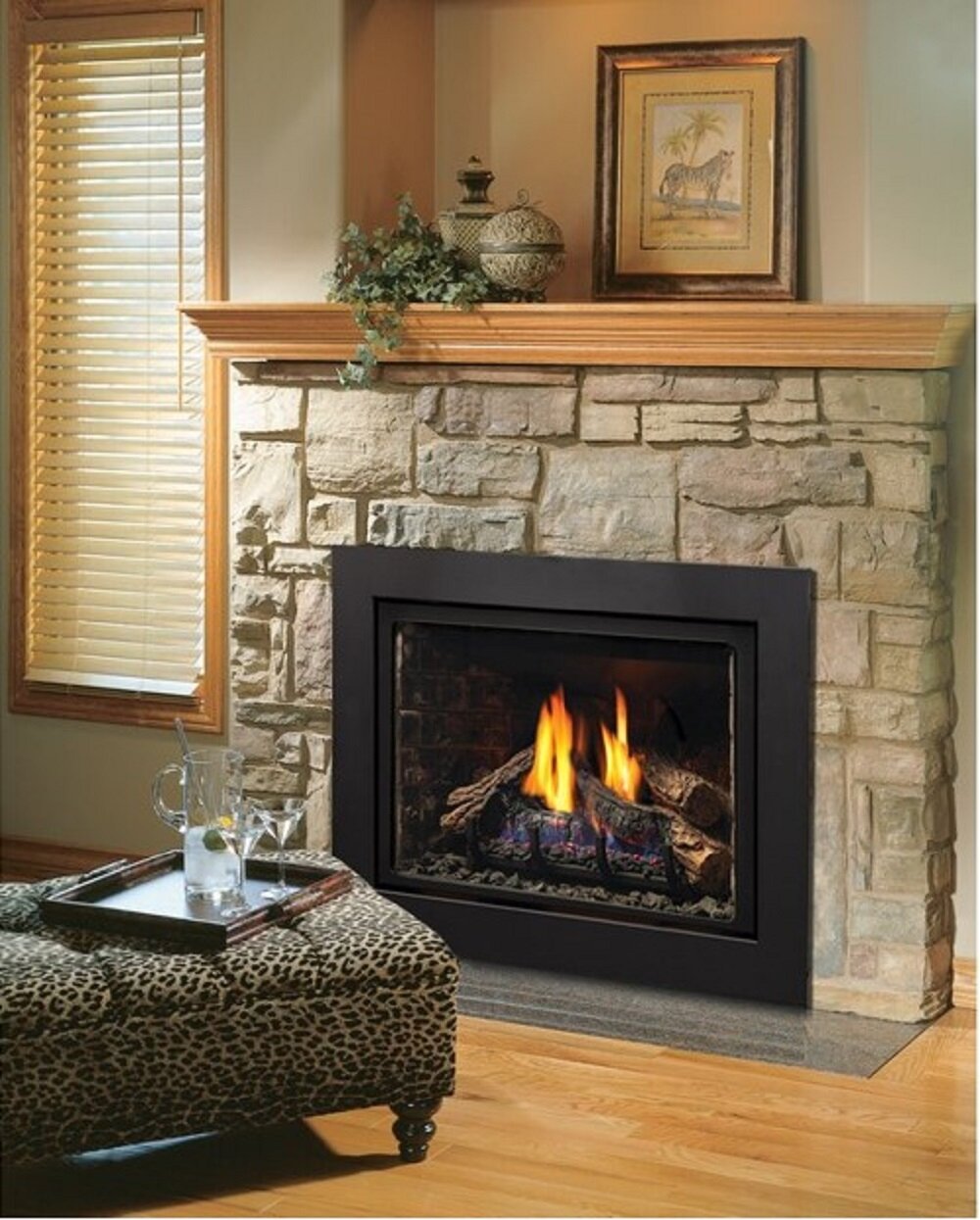 Kingsman Fireplaces Direct Vent Recessed Wall Mounted Natural Gas Propane Fireplace Insert Wayfair