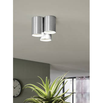 Orren Ellis Mokena 5 Light 5 Cluster Square Flush Mount Wayfair